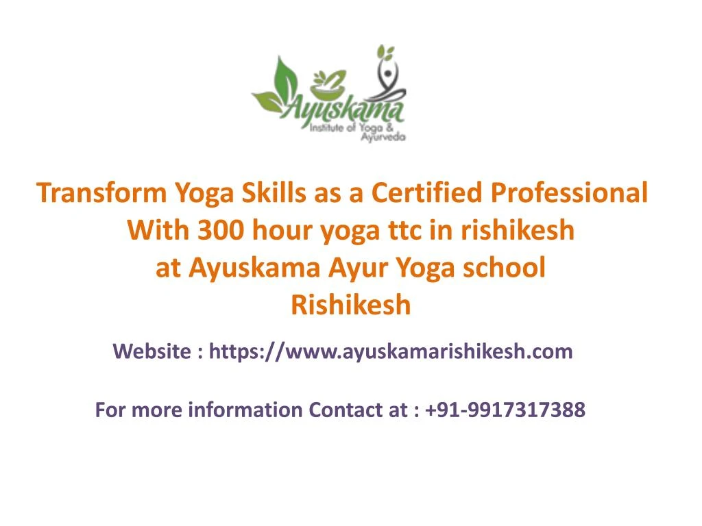 transform yoga skills as a certified professional