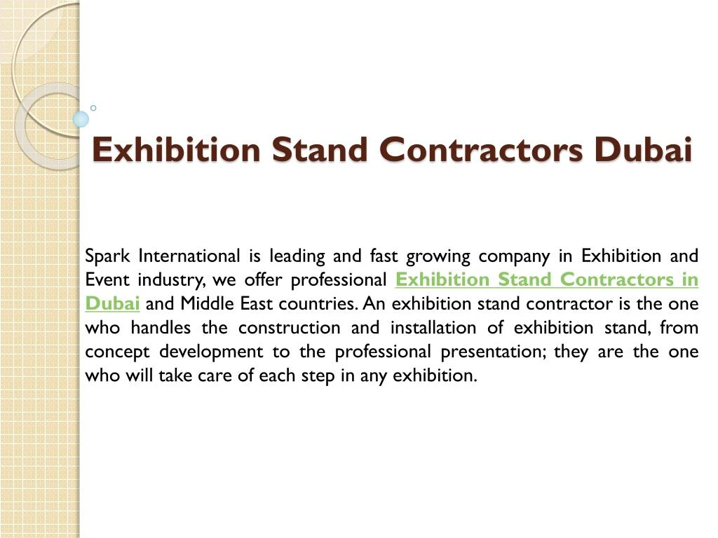 exhibition stand contractors dubai