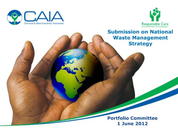Submission on National Waste Management Strategy