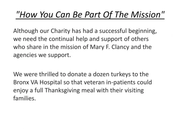 Marcy Clancy Charities