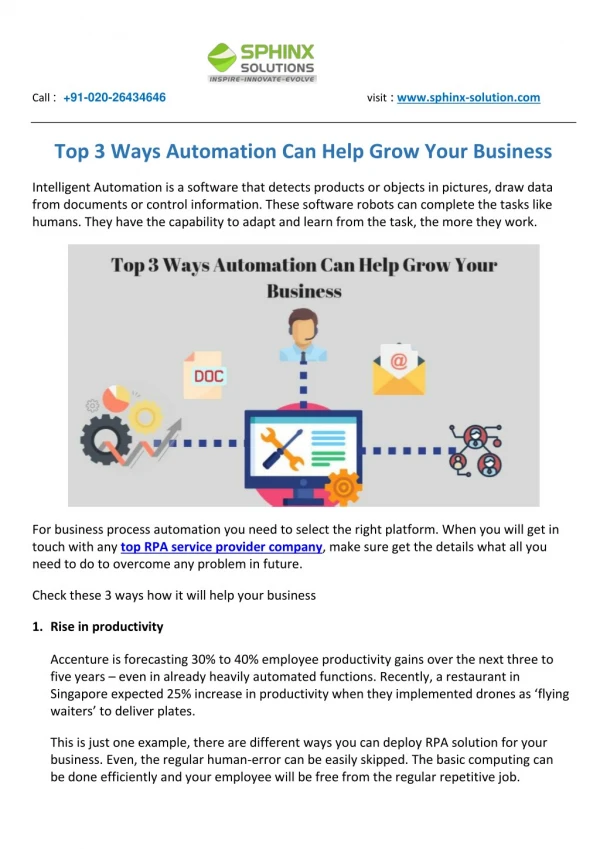 Top 3 Ways Automation Can Help Grow Your Business
