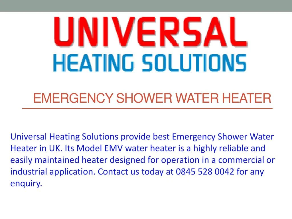emergency shower water heater