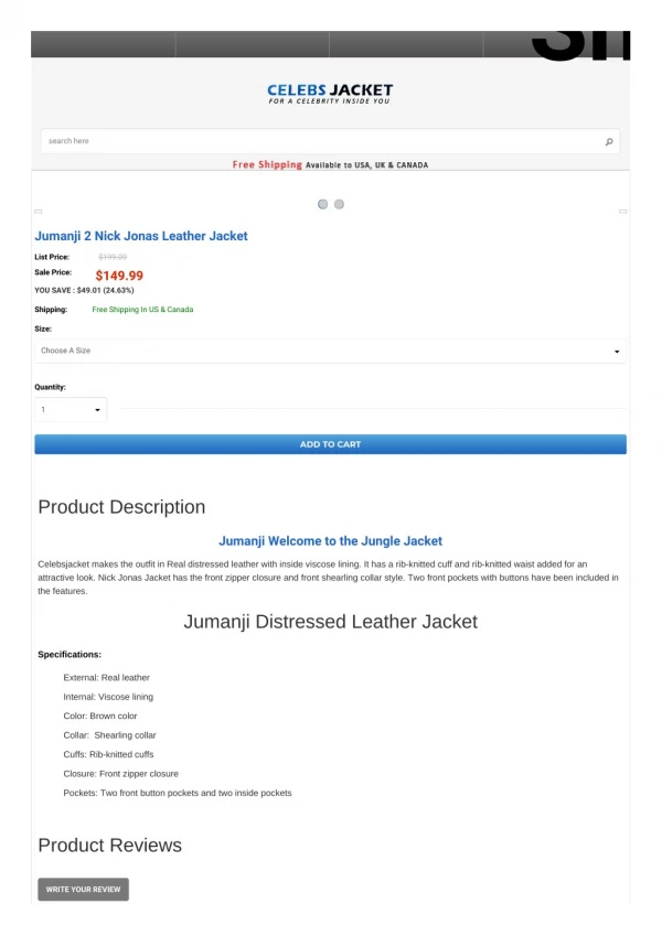 Jumanji Distressed Leather Jacket