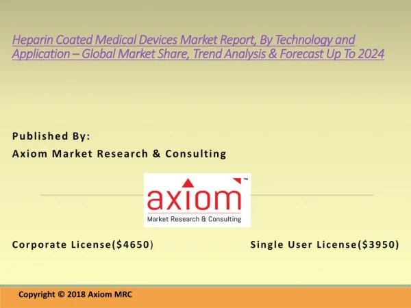 Worldwide Heparin Coated Medical Devices Market Research Report 2018