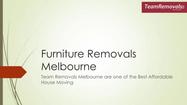 Furniture Movers In Melbourne