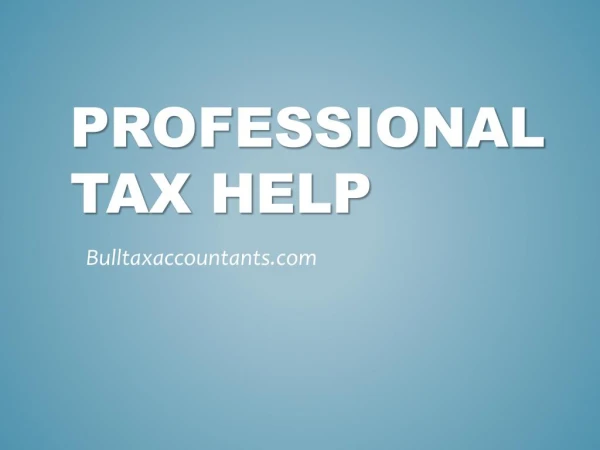 professional tax help