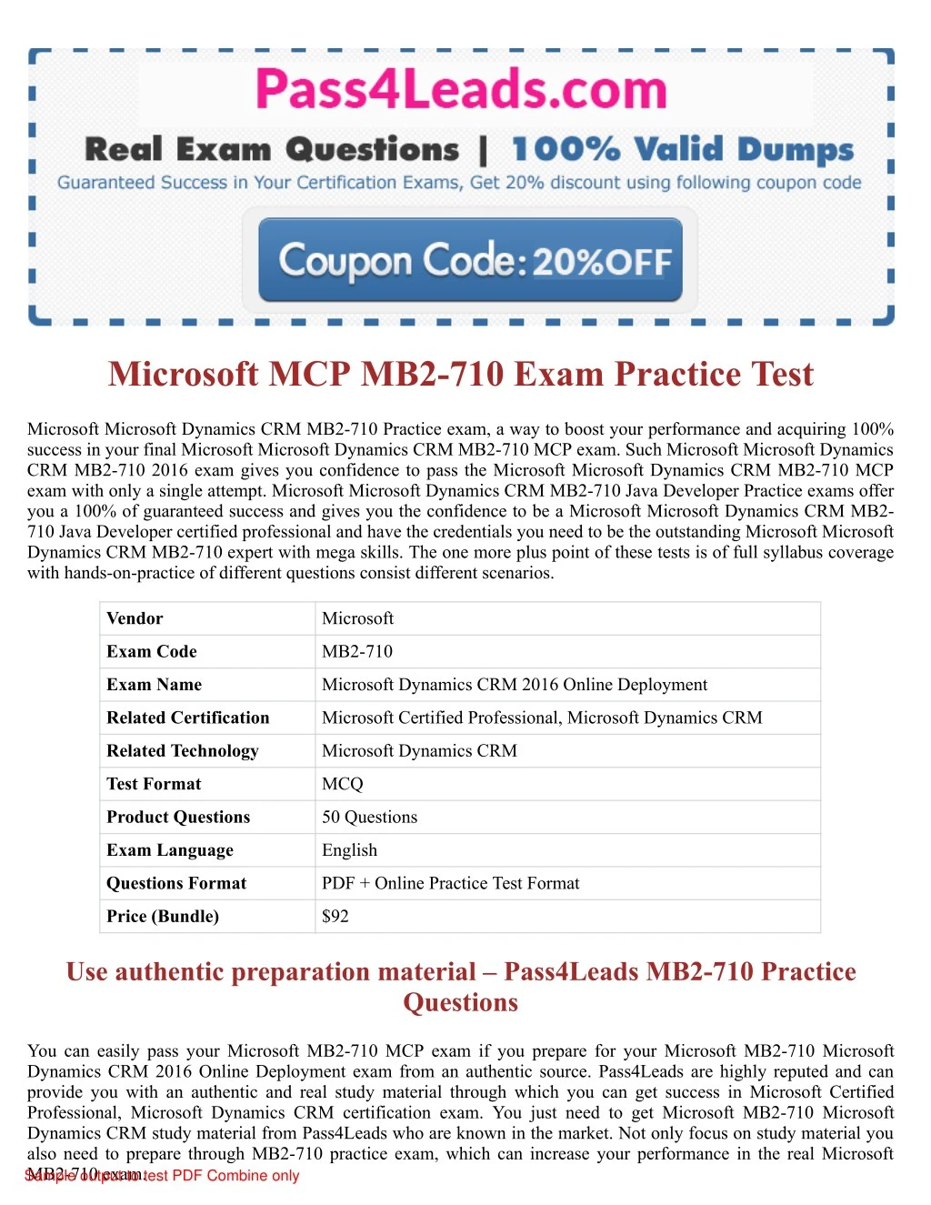 microsoft mcp mb2 710 exam practice test