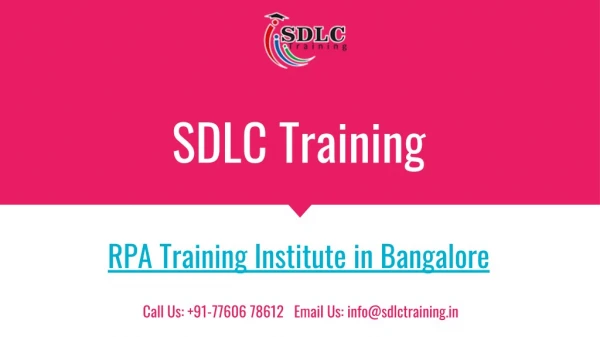 Realtime and Job Oriented RPA Training in Marathahalli, Bangalore