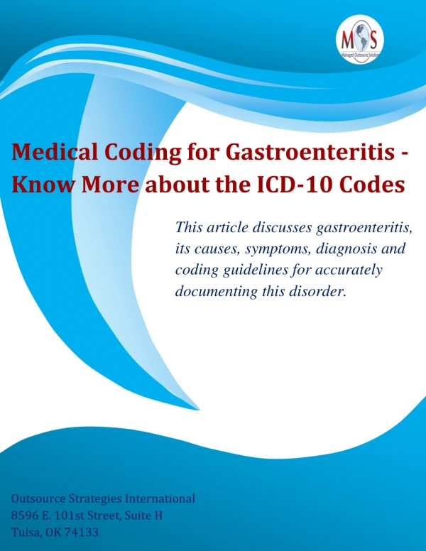 Medical Coding for Gastroenteritis - Know More about the ICD-10 Codes