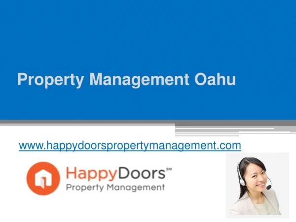 Check Out for Property Management Oahu - www.happydoorspropertymanagement.com