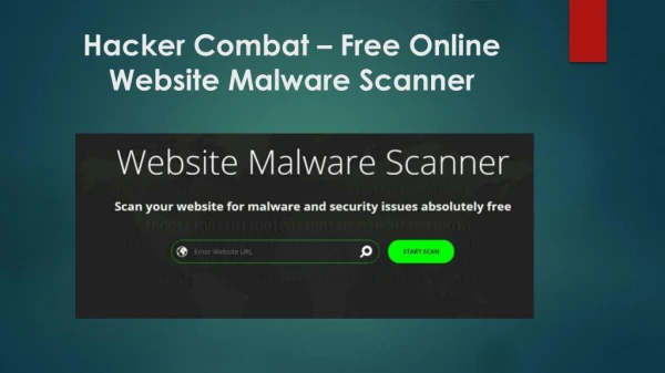 Hacker Combat – Free Online Website Malware Scanner