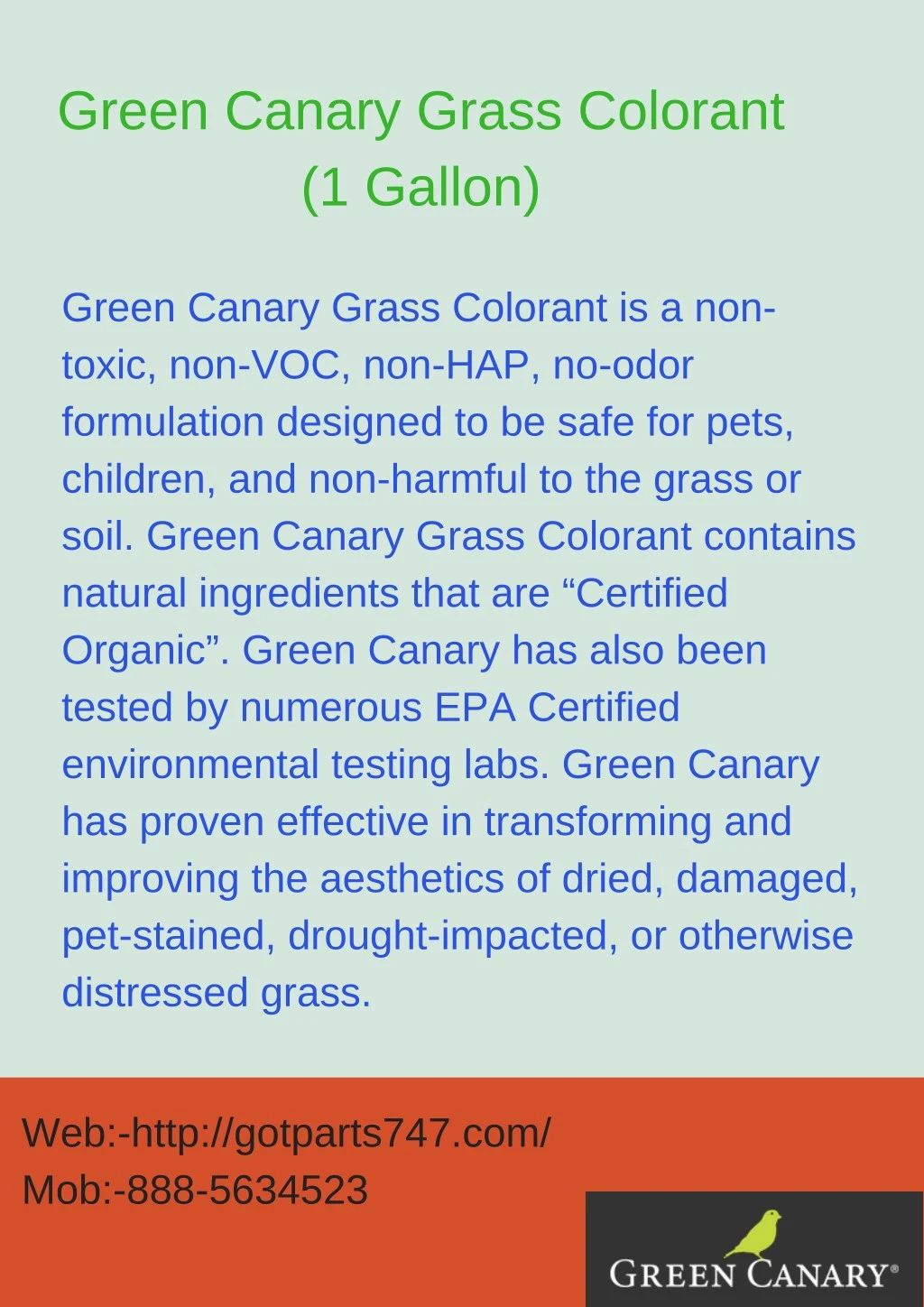 green canary grass colorant 1 gallon