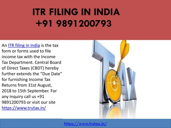 What is income tax return e-filing in India? 09891200793