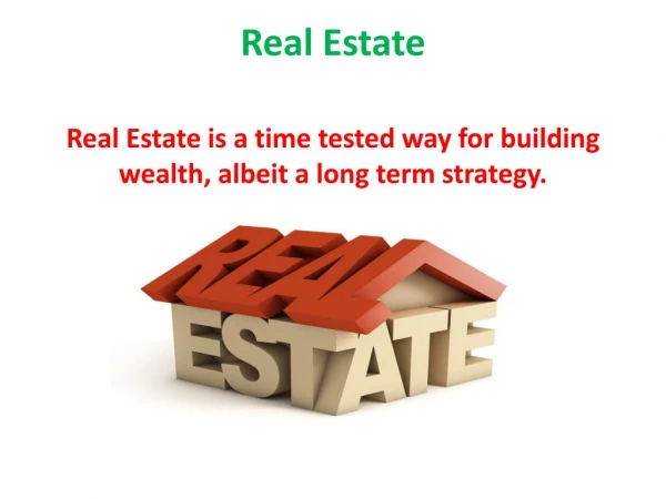 Real Estate and Its Investors