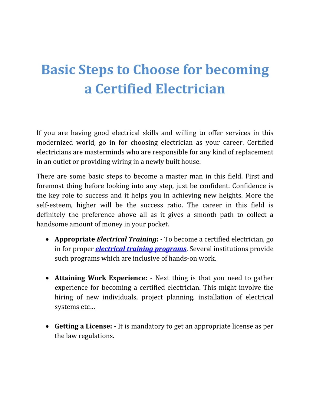 basic steps to choose for becoming a certified
