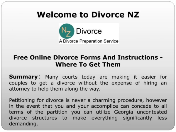 Divorce Application Form at divorcenz