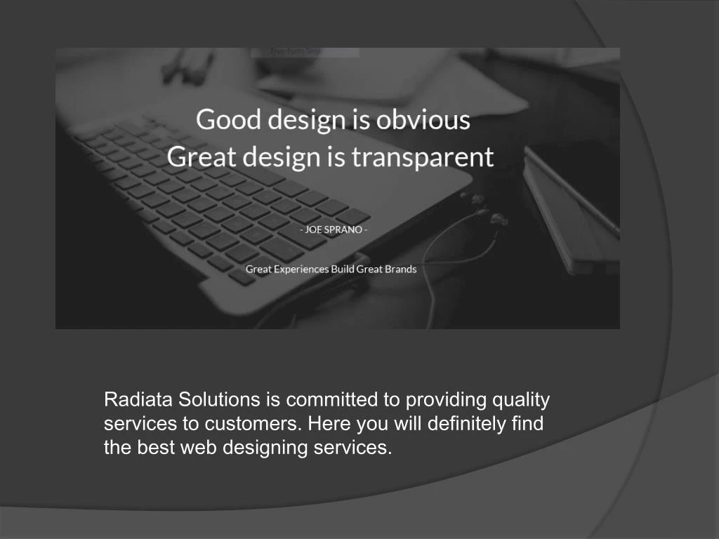 radiata solutions is committed to providing