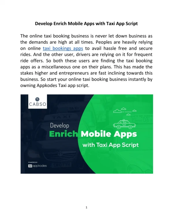 Earn big by Building an user friendly Taxi Booking app using Uber Clone Script