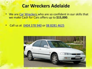 Car Wreckers Adelaide