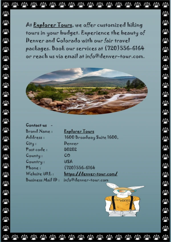 Denver Hiking Tours at Affordable Packages