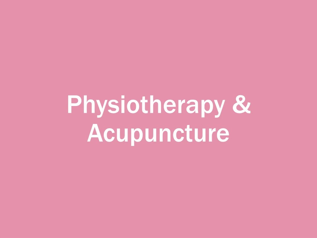 physiotherapy acupuncture