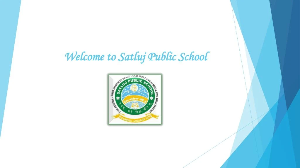 welcome to satluj public school
