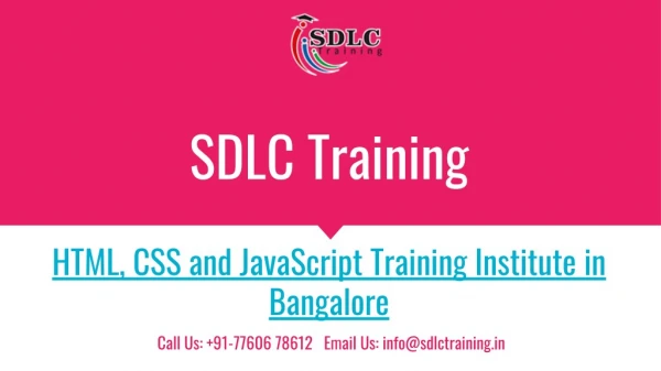 Realtime and Job Oriented HTML, CSS, JavaScript Training in Marathahalli, Bangalore