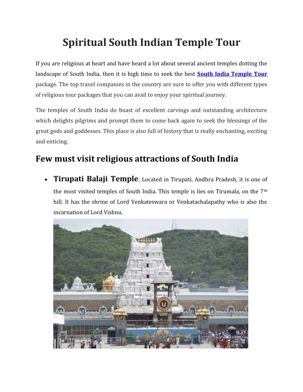 spiritual south indian temple tour