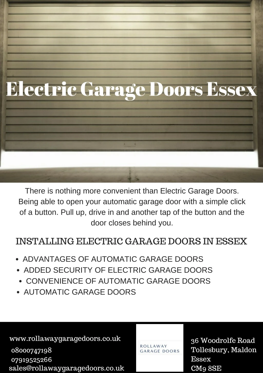 electric garage doors essex