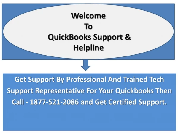 Quickbooks customer care number @ 1877 521 2086