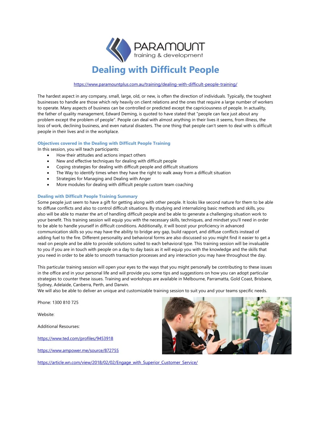 dealing with difficult people https