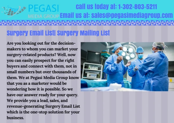 Surgery Email List| Surgery Mailing List
