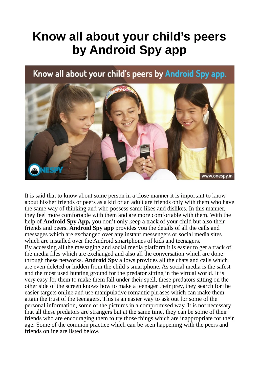 know all about your child s peers by android