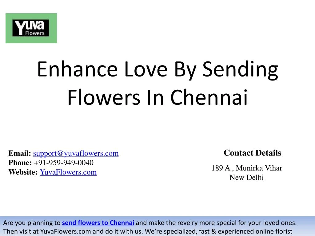 enhance love by sending flowers in chennai