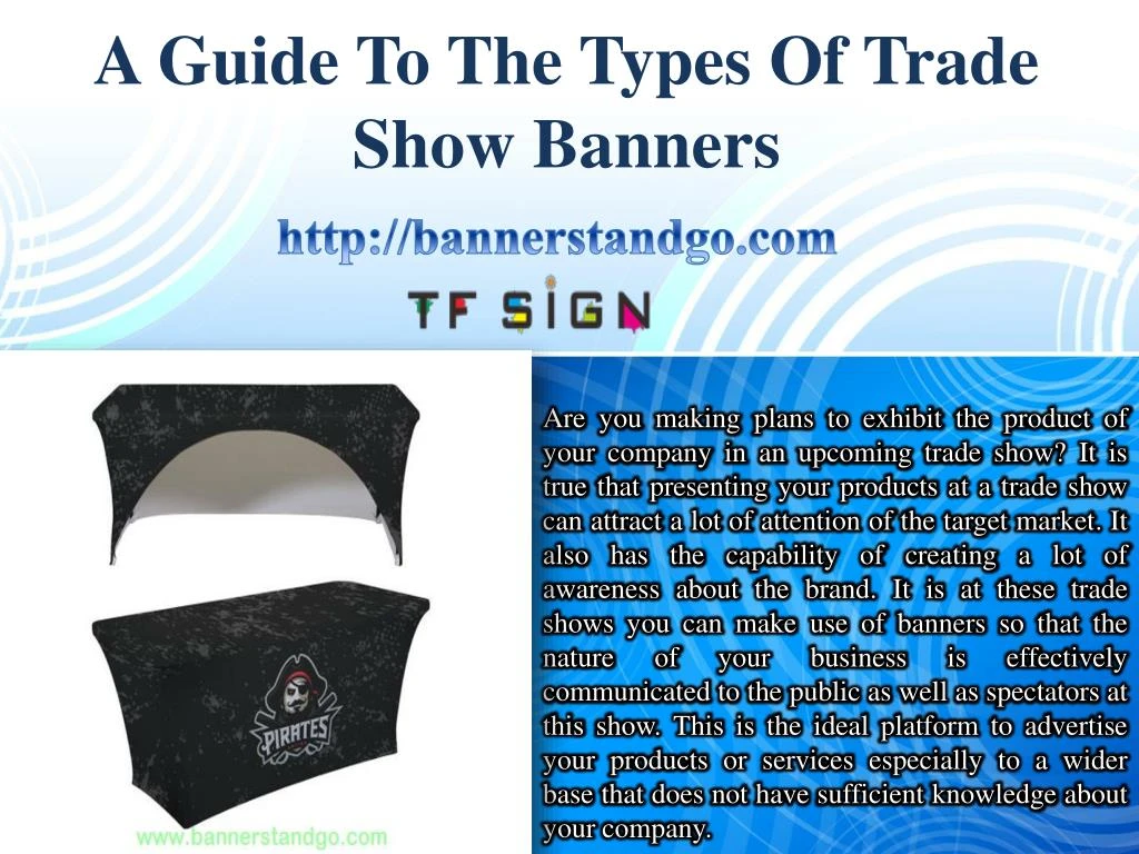 a guide to the types of trade show banners
