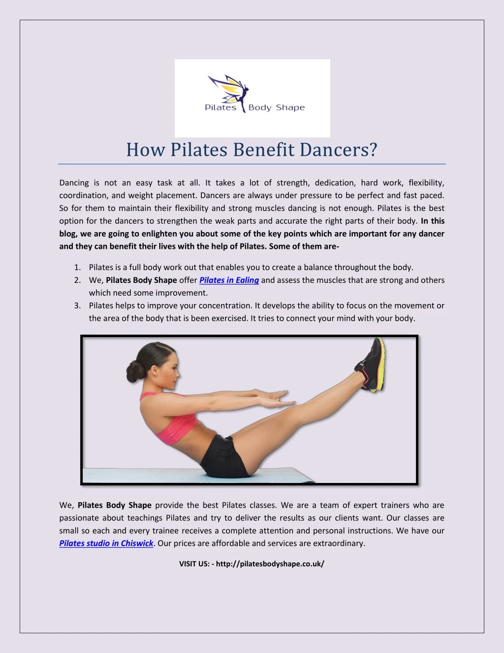 how pilates benefit dancers