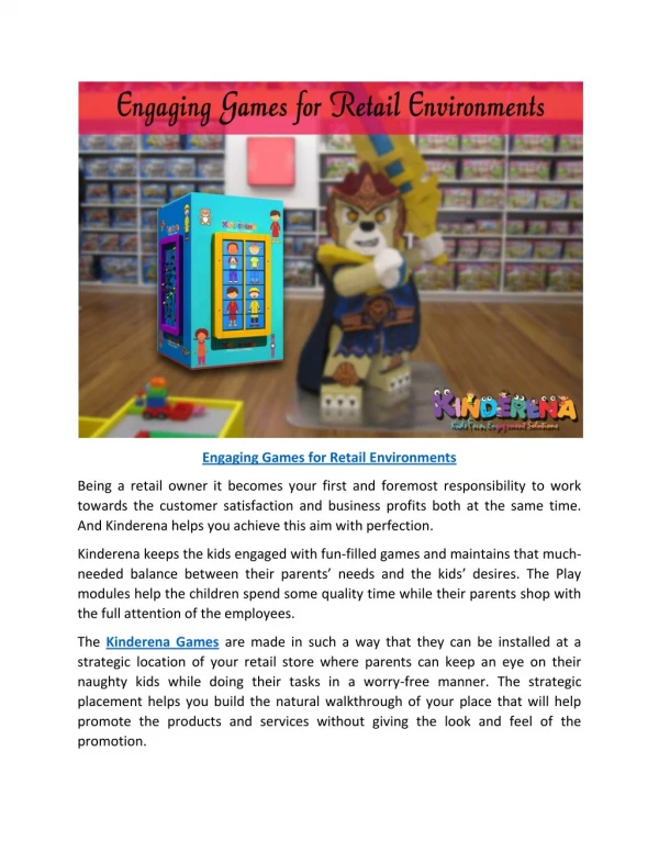 Engaging Games for Retail Environments