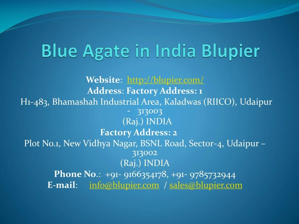 blue agate in india blupier