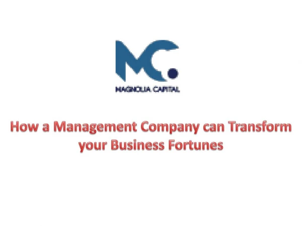 How a Management Company can Transform your Business Fortunes