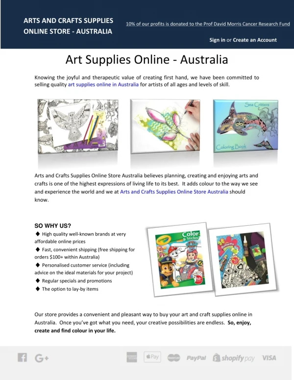 Art Supplies Online â€“ Australia
