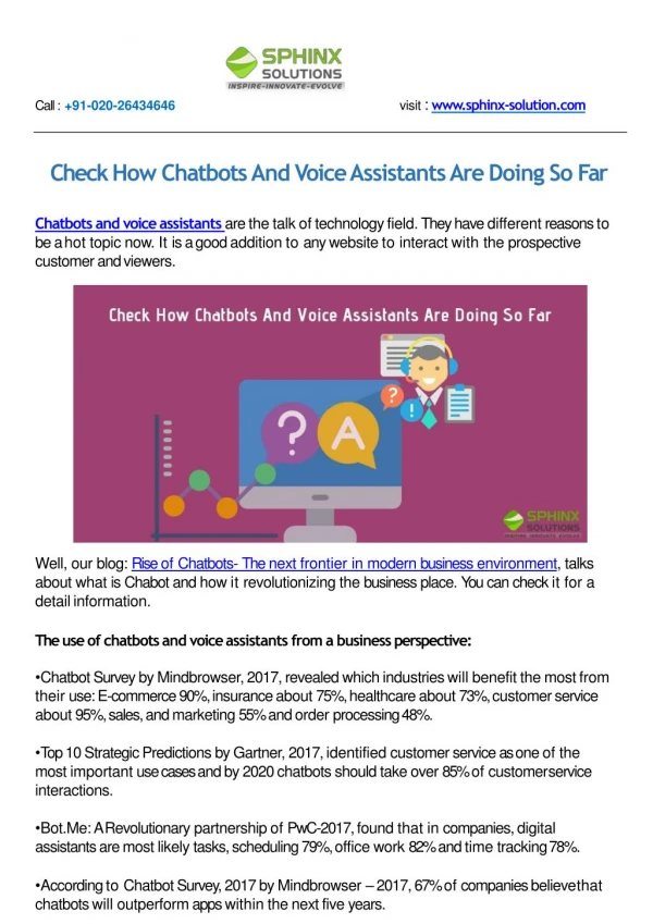 Check How Chatbots And Voice Assistants Are Doing So Far