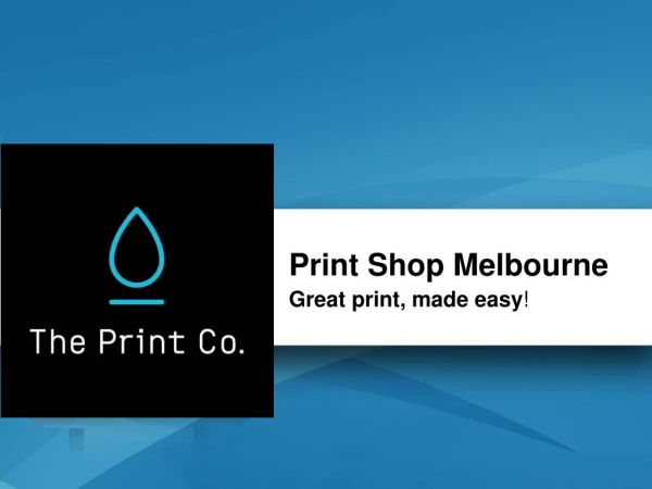 Professional Printing Melbourne