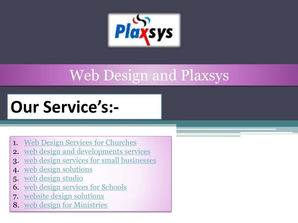 web design and plaxsys