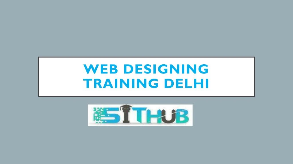 web designing training delhi