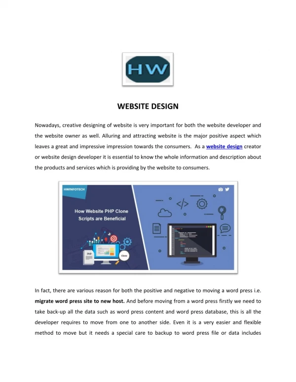 eCommerce Website Design - HW InfoTech