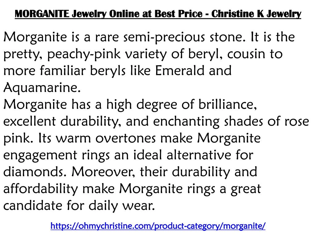 morganite jewelry online at best price christine