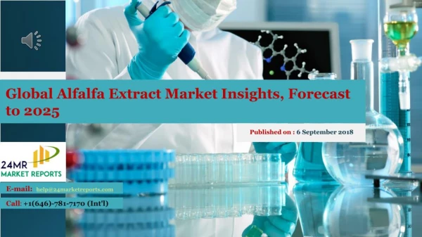 Global Alfalfa Extract Market Insights, Forecast to 2025