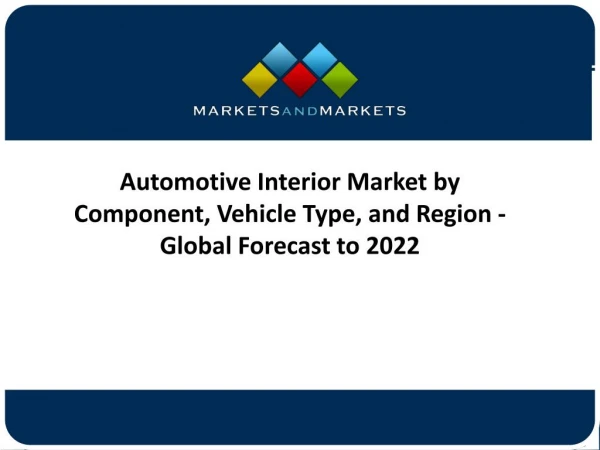 Automotive Interior Market By 2022| MarketsandMarkets