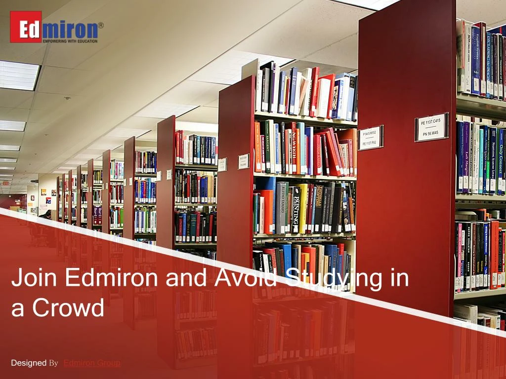 join edmiron and avoid studying in a crowd