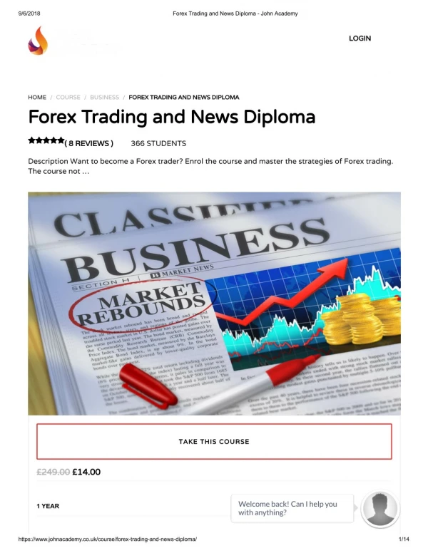 Forex Trading and News Diploma - John Academy